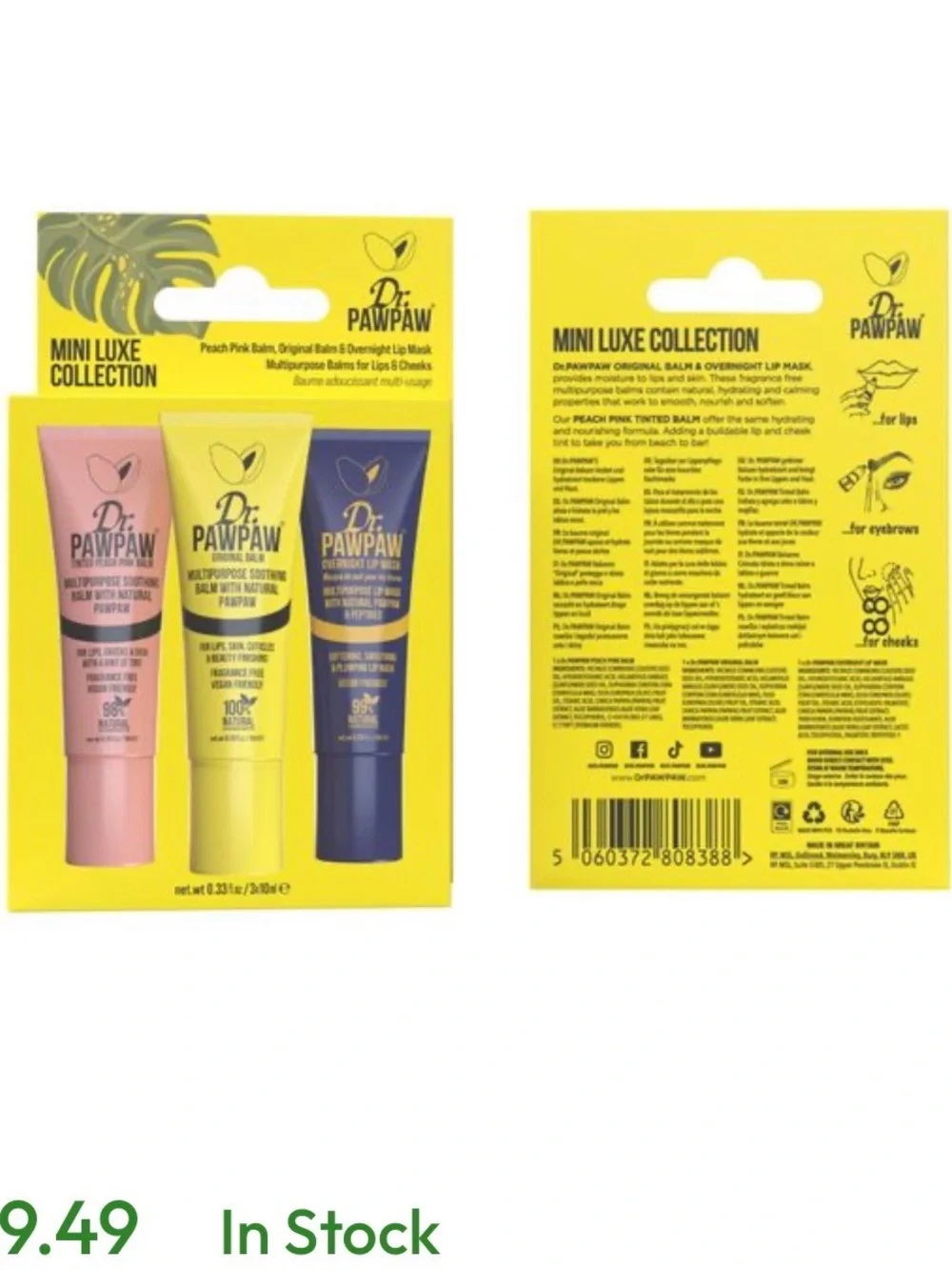 Dr. PawPaw Trio Lip Balm Mini Luxe Collection
